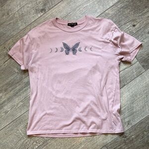Purple Moon Phase Butterfly Tee